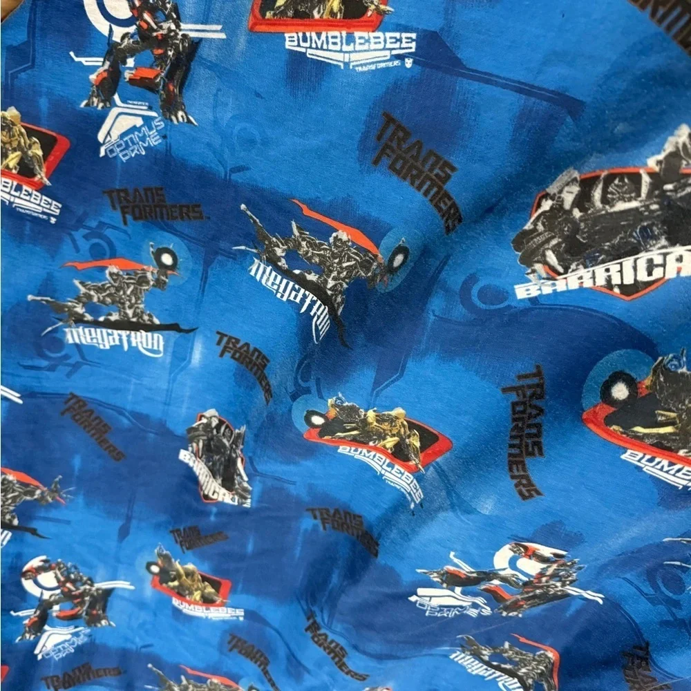 Vintage Transformers Blue Graphic Twin size Top Flat Sheet 2006